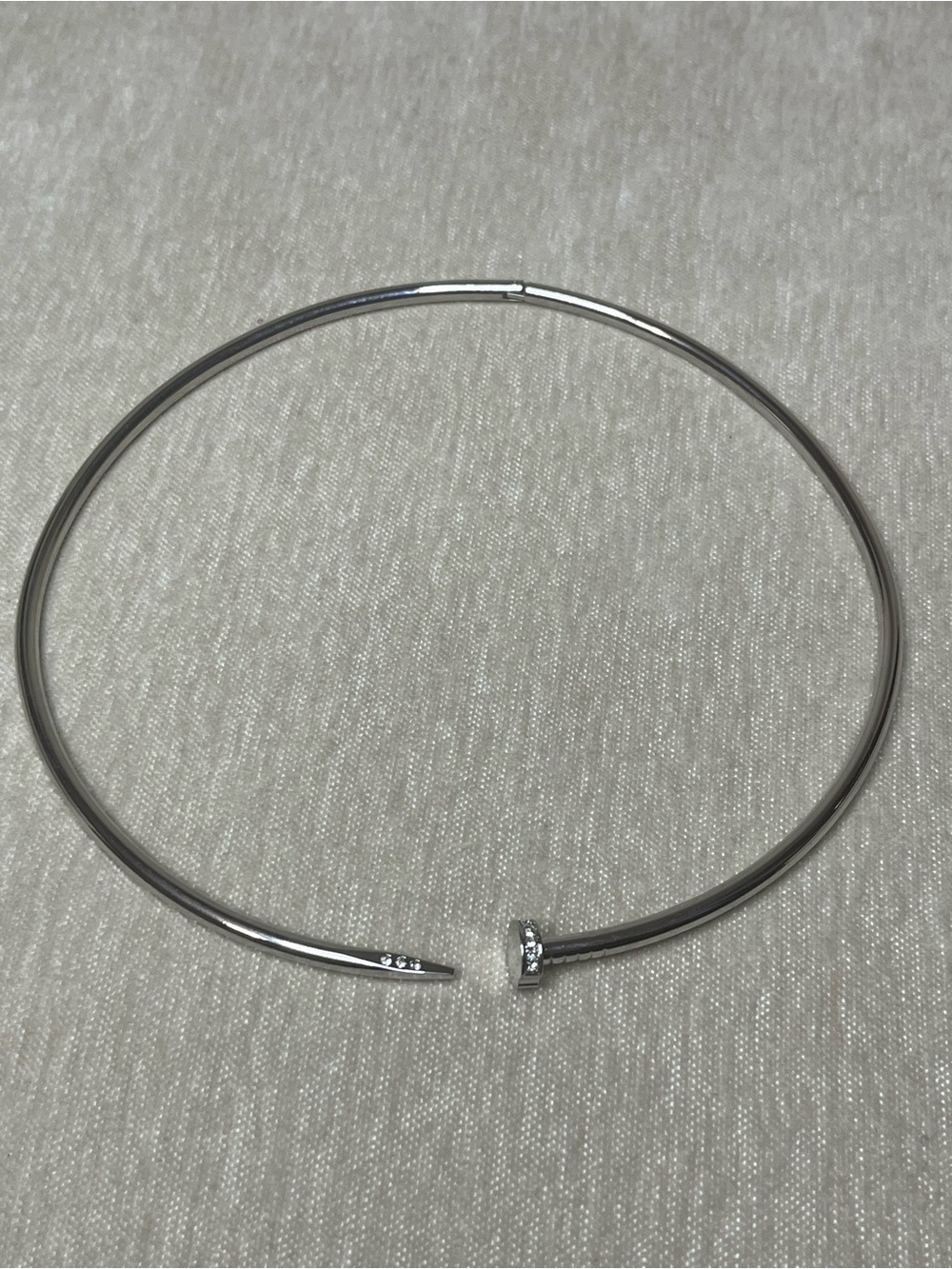 Minimalist Silver Open Choker Necklace